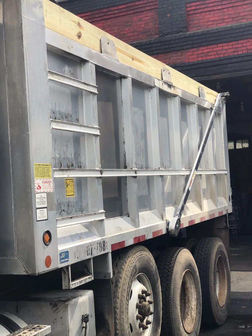 Truck body inside the workshop