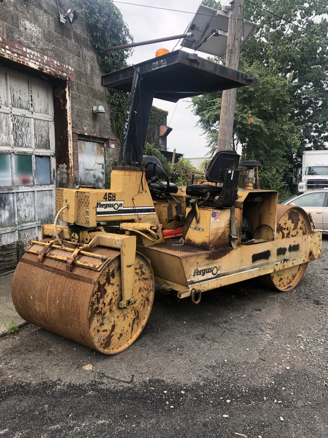 Roller equipment outside the workshop